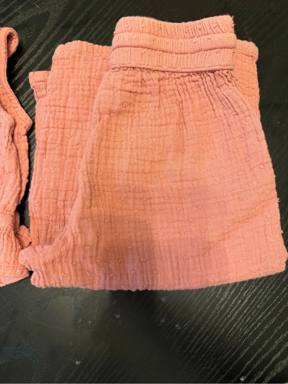 Rylee + Cru Dusty Rose Textured Cotton Shorts